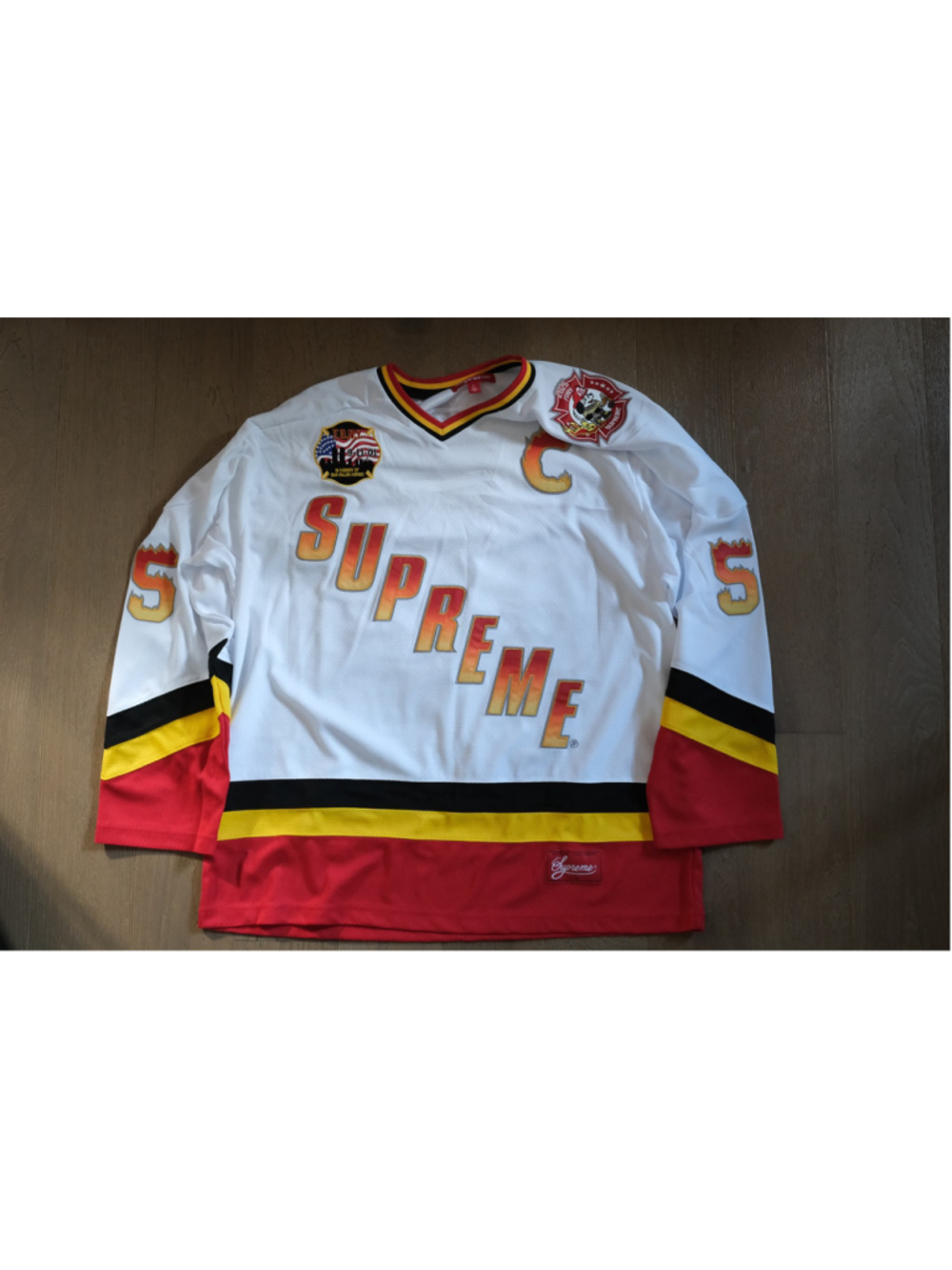 Supreme FDNY Hockey Jersey White Size Large Brand New FW26